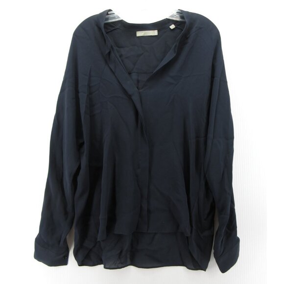 Vince Top 12 Silk Blouse Pullover Career Office Breathable Hi Low - Picture 1 of 10